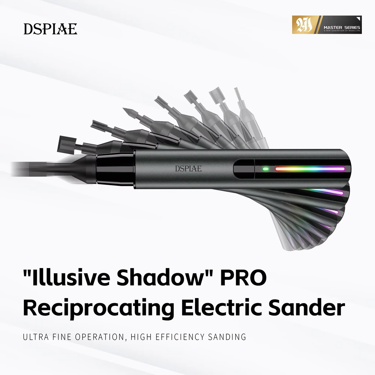 DSPIAE ES-A PRO reciprocating electric sander with fan of sanding heads